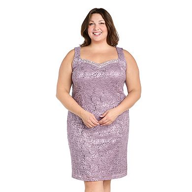 Plus Size R&M Richards 2-pc. Glitter Lace Jacket & Dress Set