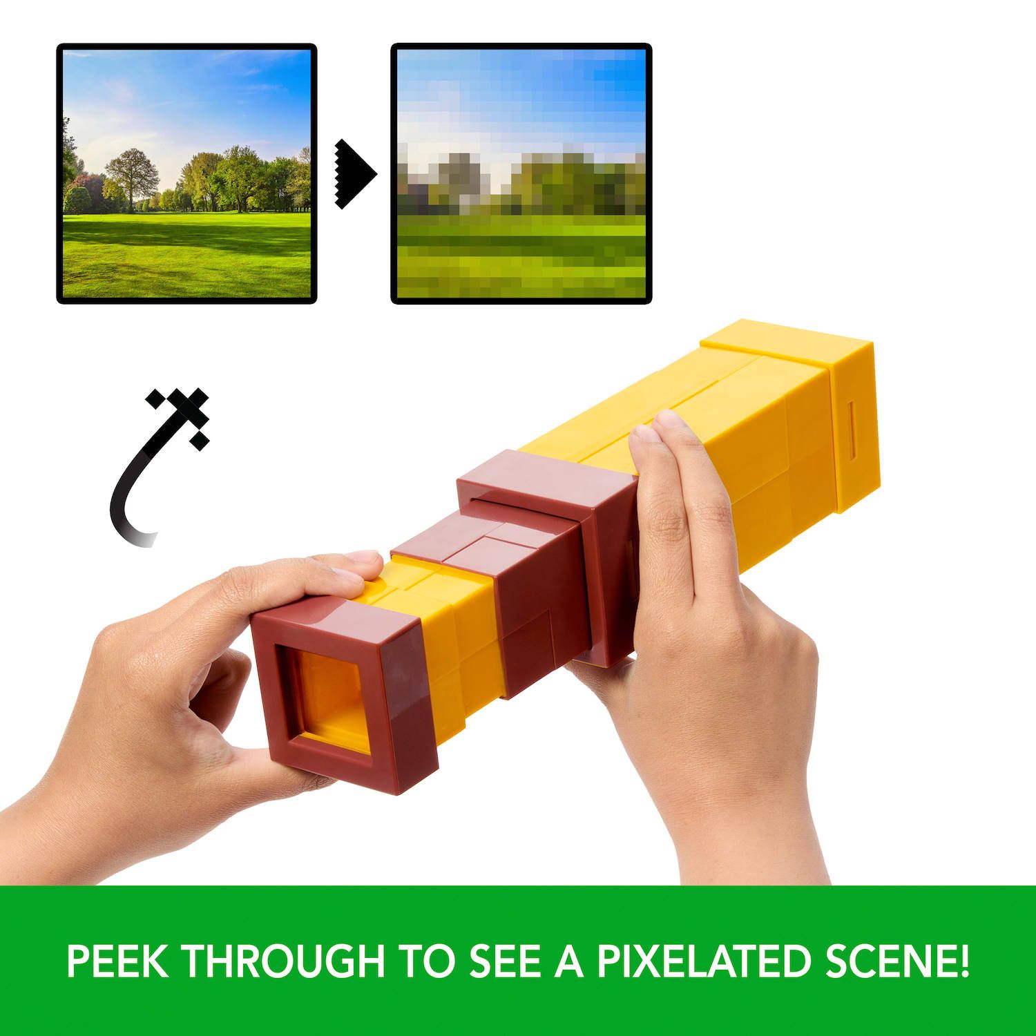 Детские фигурки Mattel Minecraft Pixel Spyglass Toy with Pixelating View Lens — фото 3
