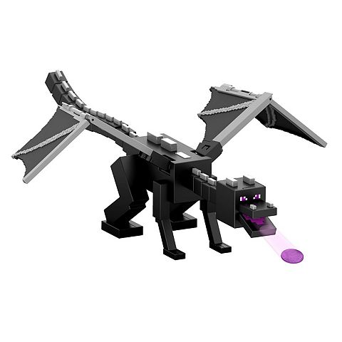 Детские фигурки Mattel Minecraft Dragon’s Breath Attack Ender Dragon Action Figure with 10 Discs