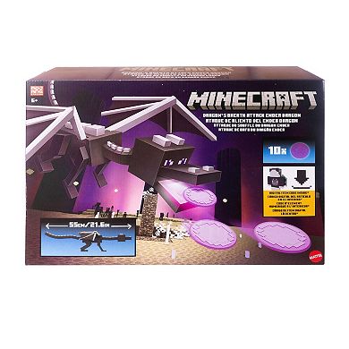 Mattel Minecraft Dragon’s Breath Attack Ender Dragon Action Figure with 10 Discs