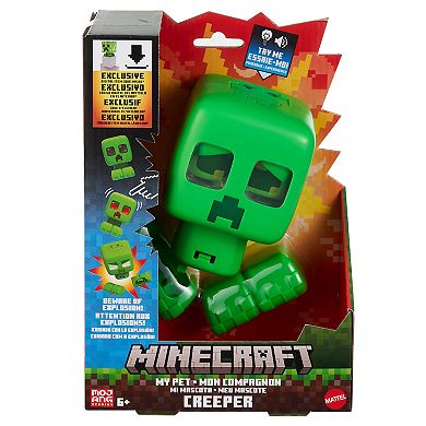 Mattel Minecraft My Pet Creeper Interactive Toy Action Figure with Lights & Sounds