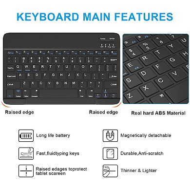 Keyboard Case for Amazon Fire Max 11 with Removable Wireless Keyboard