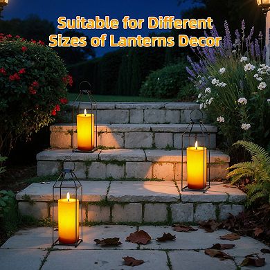 2 Packs Outdoor Waterproof Flameless Candles with Timer & Remote Control