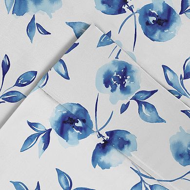 Pointehaven 200 Thread Count Cotton Percale Duvet Cover Set with Shams