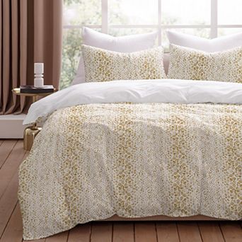Pointehaven 200 Thread Count Cotton Percale Duvet Cover Set with Shams
