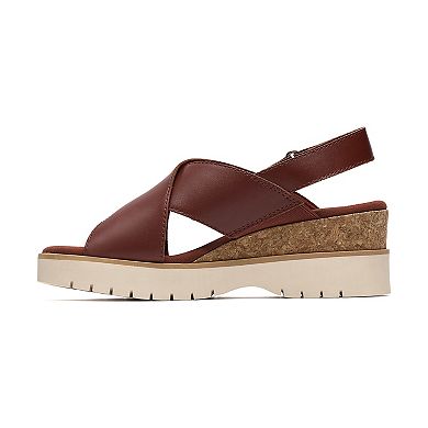 Clarks® Diaz Cross Women's Leather Slingback Sandals