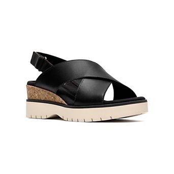 Clarks® Diaz Cross Women's Leather Slingback Sandals