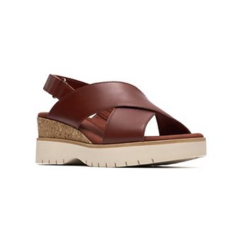 Clarks® Diaz Cross Women's Leather Slingback Sandals