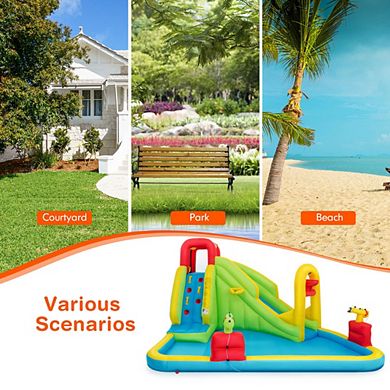 Outdoor Inflatable Water Bounce House with 480W Blower