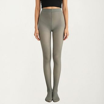 Women's Bare-Legs Fleece Lined Thickened Pantyhose with Skin-Transparent Finish, High Waist Design