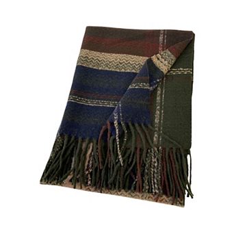 Plaid Pattern Soft Woven Winter Scarf with Cozy Texture