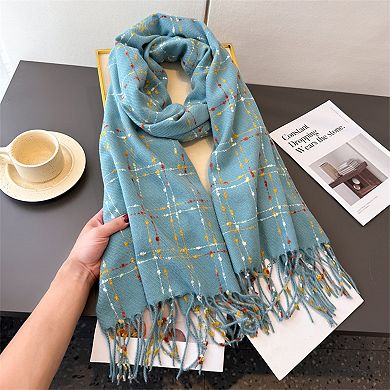 Winter Plaid Scarf with Lightweight Warm Fabric for Everyday Comfort
