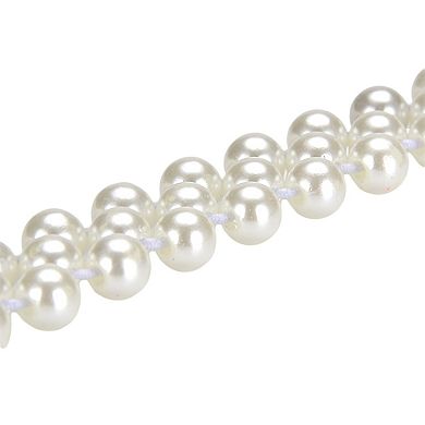 Womens Elastic Pearl Waist Belt with Stretch Fit Design