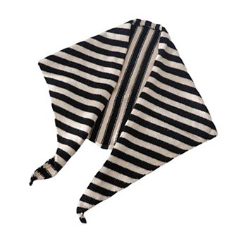 Striped Knit Scarf Lightweight Soft Stretch Fabric for Easy Styling