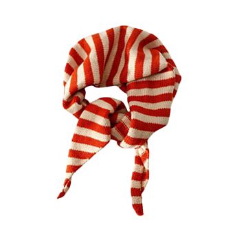 Striped Knit Scarf Lightweight Soft Stretch Fabric for Easy Styling