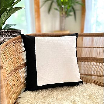 Black + White Squares Sadza Pillow Cover 46Cm (18")