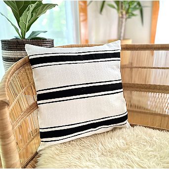 Striped White Sadza Pillow Cover 46Cm (18")