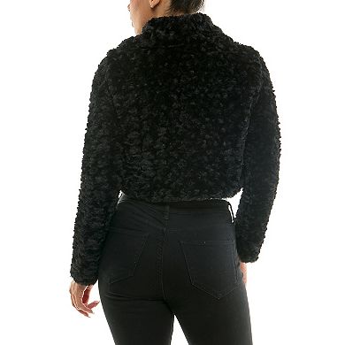 Women's Nina Leonard Faux Fur Classic Bolero Sweater