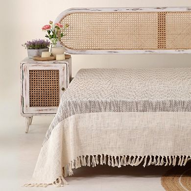 Earthy Brown Cotton Bed Cover