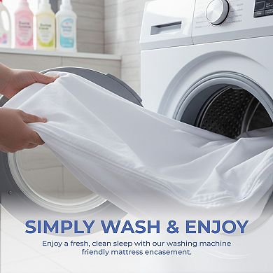 Mattress Encasement, Zippered Mattress Protector, Breathable, Noiseless Mattress Cover