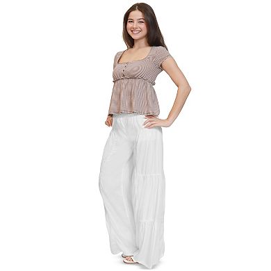 Juniors' madden girl Square Neck Babydoll Top