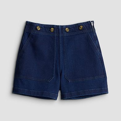 Women's LC Lauren Conrad Super High Rise Sailor Denim Shorts