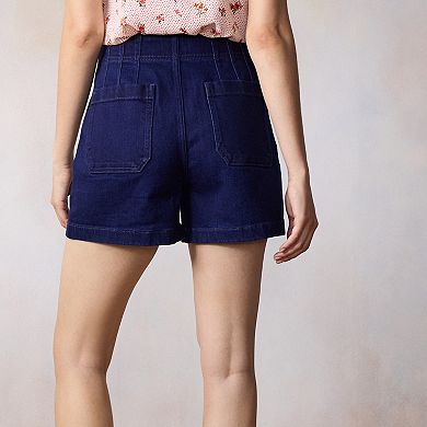 Women's LC Lauren Conrad Super High Rise Sailor Denim Shorts