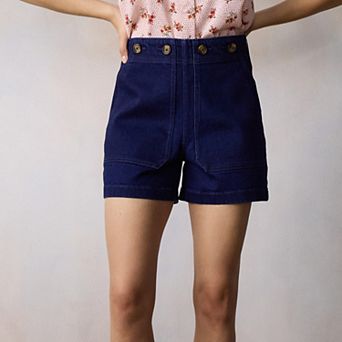 Women's LC Lauren Conrad Super High Rise Sailor Denim Shorts