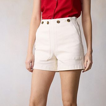 Women's LC Lauren Conrad Super High Rise Sailor Denim Shorts