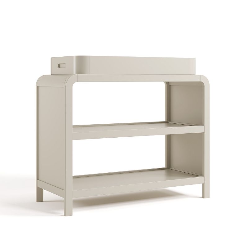 Storkcraft Santos Removable Changing Topper Changing Table, Frosted Brown
