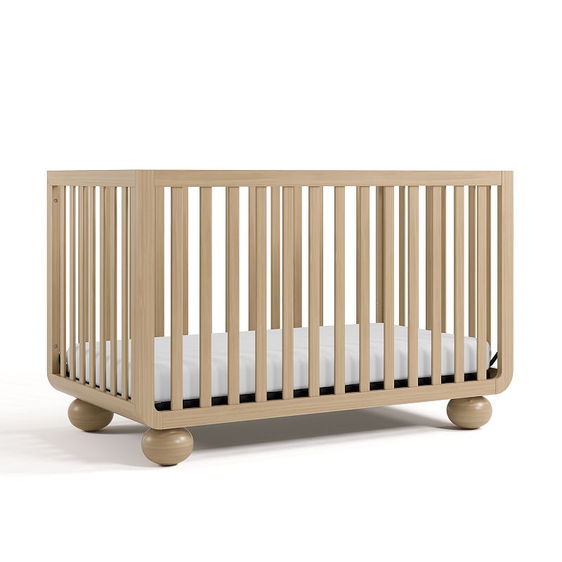 Storkcraft Amalfi Deluxe 5-in-1 Convertible Crib with Bonus Toddler Guardrail, Brown