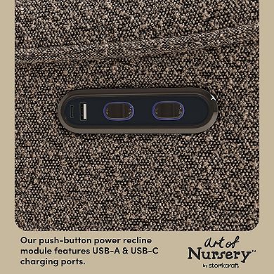 Storkcraft Santos Power Recliner & Swivel Glider