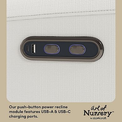 Storkcraft Sorrento Deluxe Power Recliner Swivel Glider