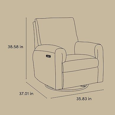 Storkcraft Sorrento Deluxe Power Recliner Swivel Glider