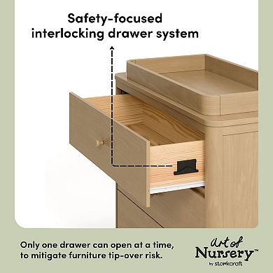 Storkcraft Casablanca 3-Drawer Chest Dresser with Removable Changing Topper