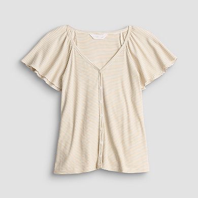 Women's LC Lauren Conrad Flutter Sleeve Top