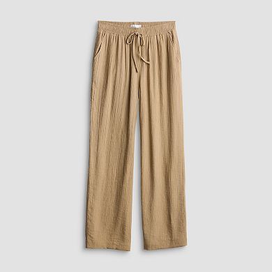 Petite Croft & Barrow® Pull-On Crinkle Pants