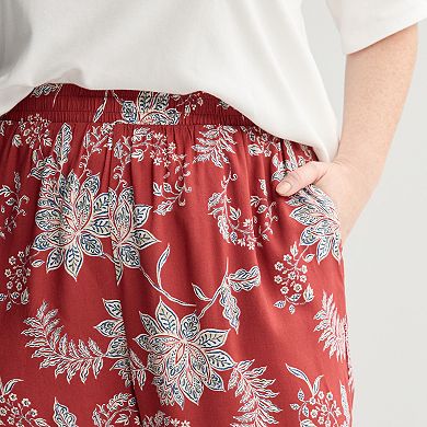 Plus Size Croft & Barrow® Pull-On Challis Pants