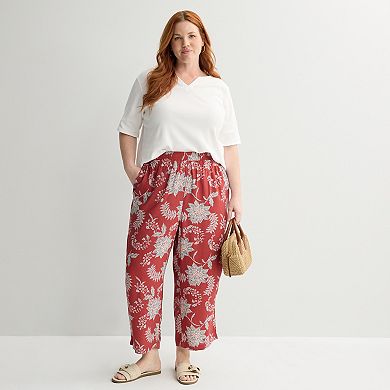 Plus Size Croft & Barrow® Pull-On Challis Pants