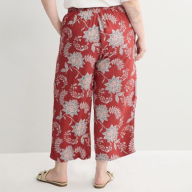 Plus Size Croft & Barrow® Pull-On Challis Pants