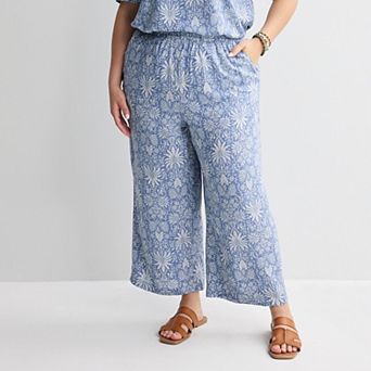 Plus Size Croft & Barrow® Pull-On Challis Pants