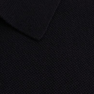 Men's Haggar® Short Sleeve Button Front Retro Knit Polo Sweater