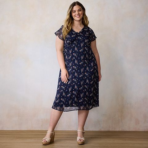 Женские платья LC Lauren Conrad Plus Size LC Lauren Conrad Empire Midi Dress