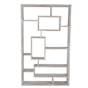 Sagebrook Home Wooden Geometric Wall Shelf