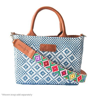 Mai Woven Bag Strap - Multi with Leather