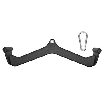 LAT Pulldown V-Bar Attachment, Rubber Coated Grip for Cable Machines