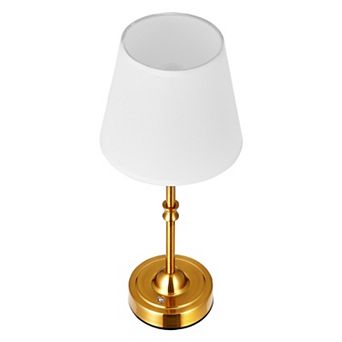 Gold Cordless Table Lamp with Warm White Lighting & Long-lasting Battery