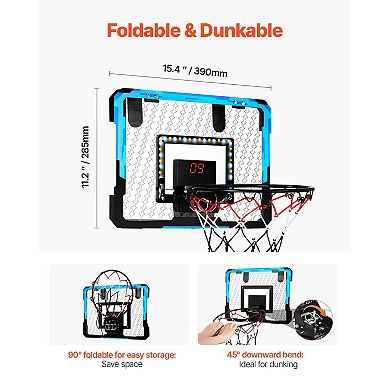 Over-Door Basketball Hoop with Electronic Scoreboard & Music
