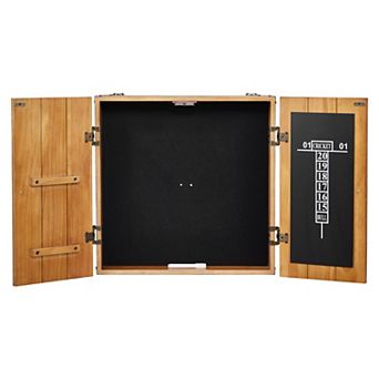 Dartboard Cabinet Solid Wood Hideaway Cabinet with Scoreboard (No Dartboard)