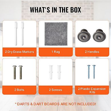 Dartboard Cabinet Solid Wood Hideaway Cabinet with Scoreboard (No Dartboard)